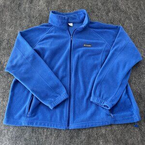 Columbia ful zip blue fleece sweatshirt jacket womens 3X